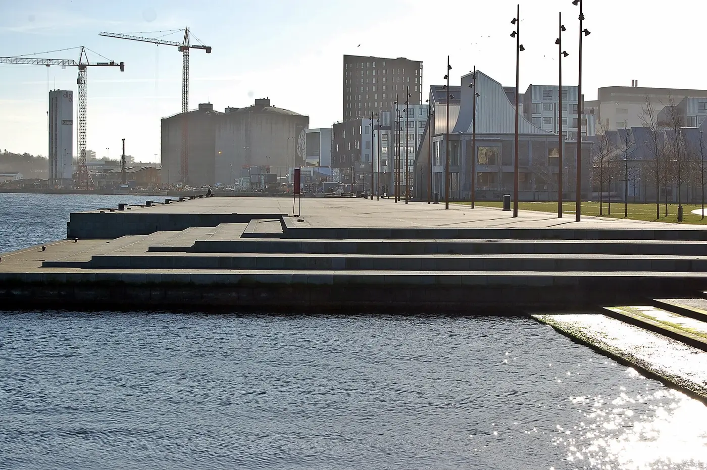 Trappe ned mod vandet ved Aalborg havnefront